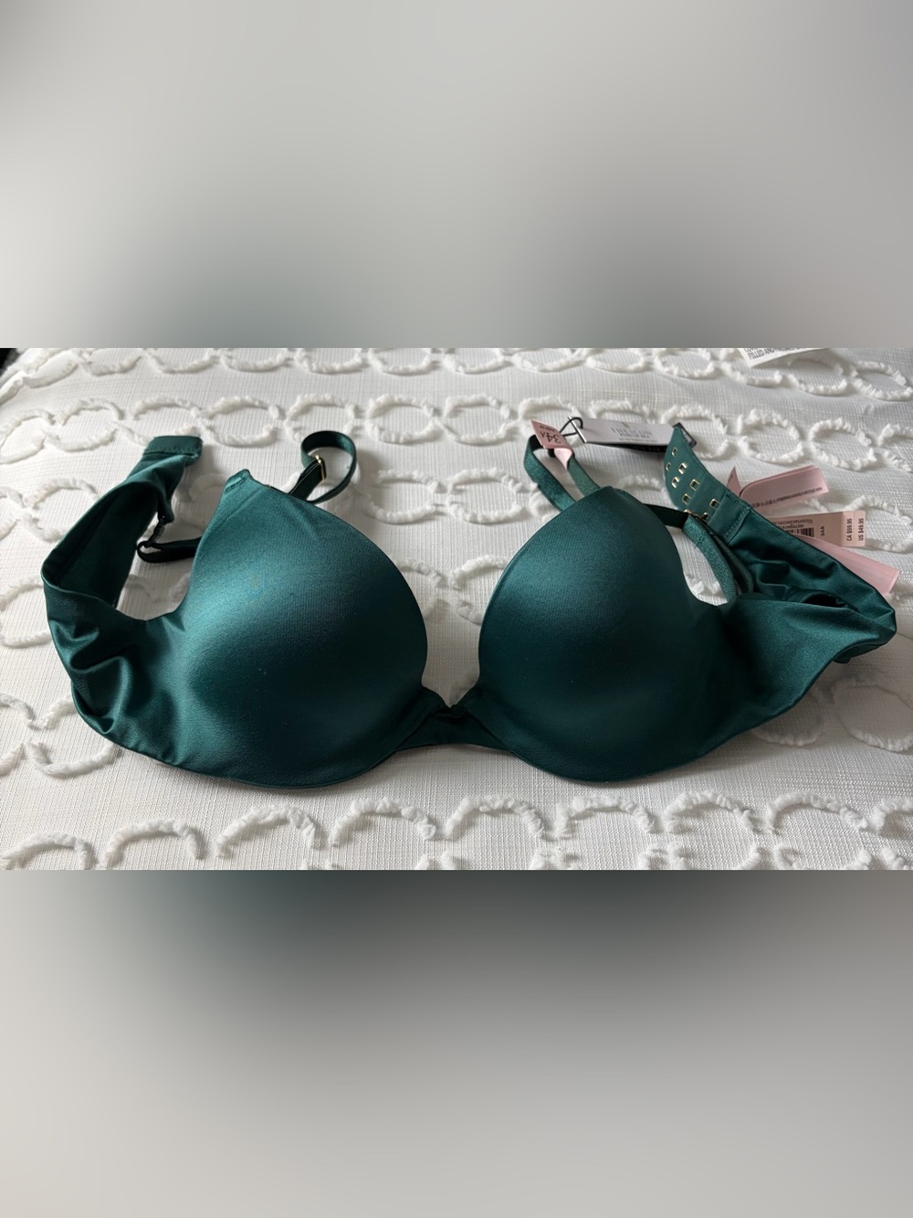 34A Victoria’s Secret Push-Up Bra — Dark Green